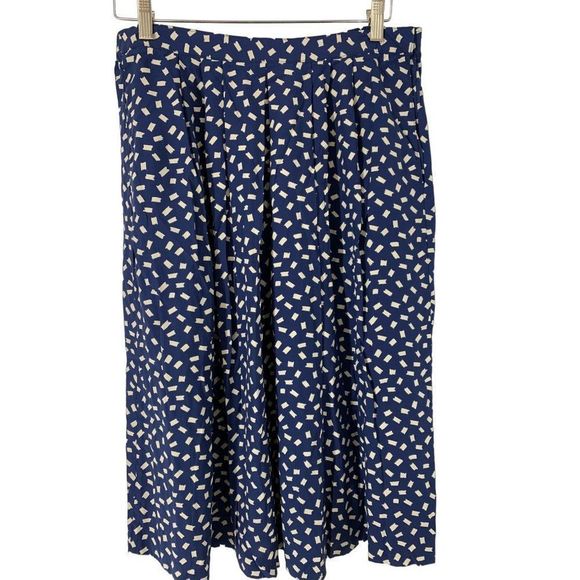 Women’s 80s Vintage Jimmy Garcia Skirt Set Medium Matching 5405 Blue Midi - Picture 8 of 11